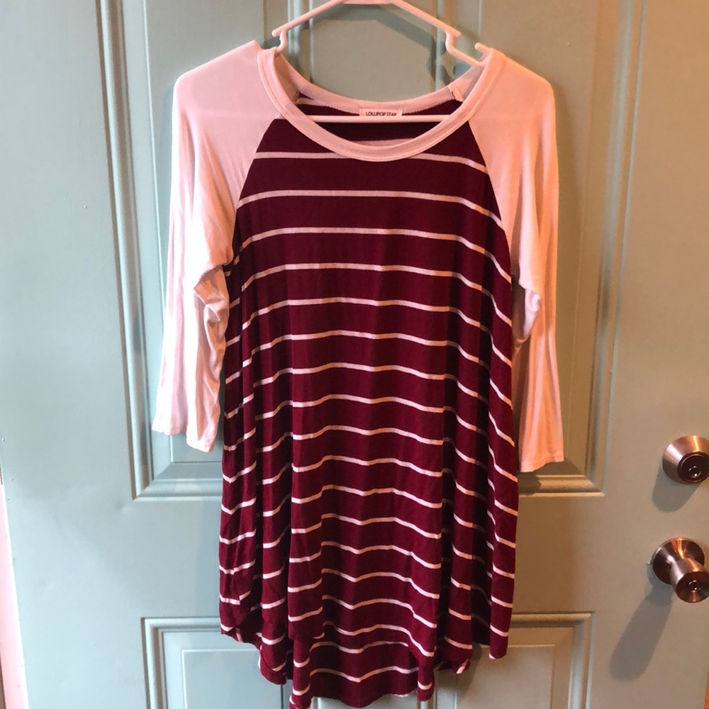 Lollipop Star sz. L striped top cute w/leggings